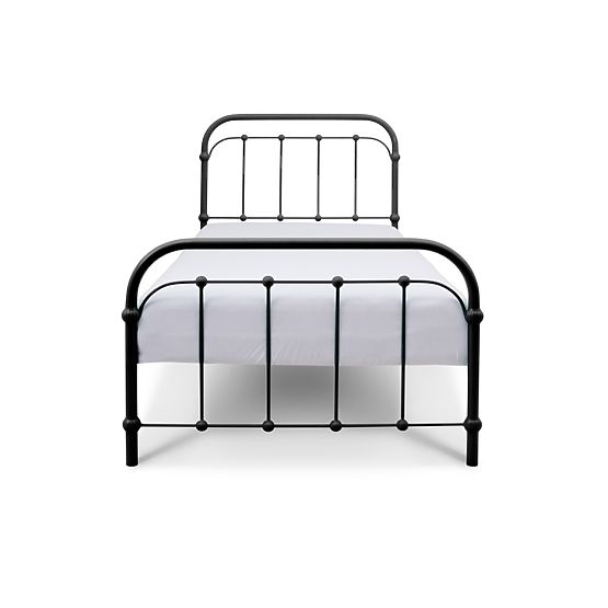Kovová posteľ BIBI 200x90 cm - čierna