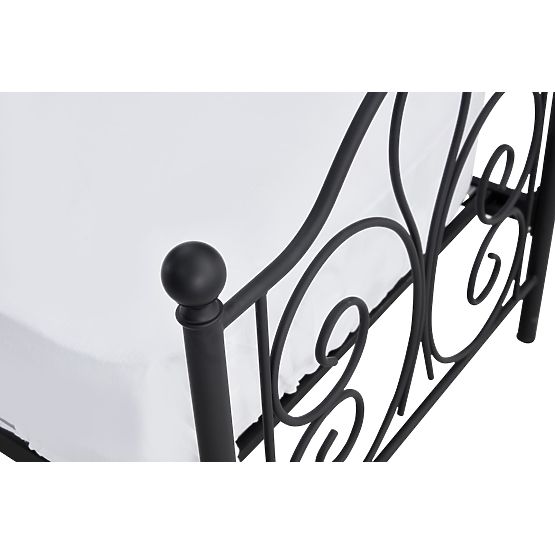 Kovová posteľ PANAMA 200x90 - čierna