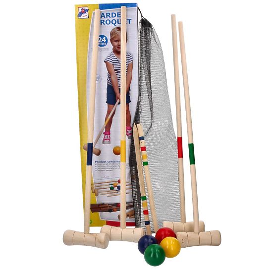 Kroket drevená hra 24 prvkov - pre deti a dospelých