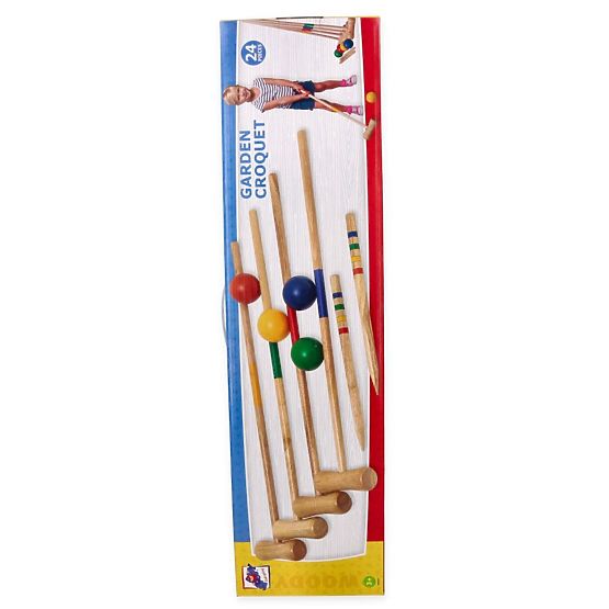 Kroket drevená hra 24 prvkov - pre deti a dospelých