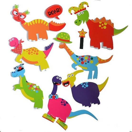 Kúpace nálepky Blázniví dinosaury