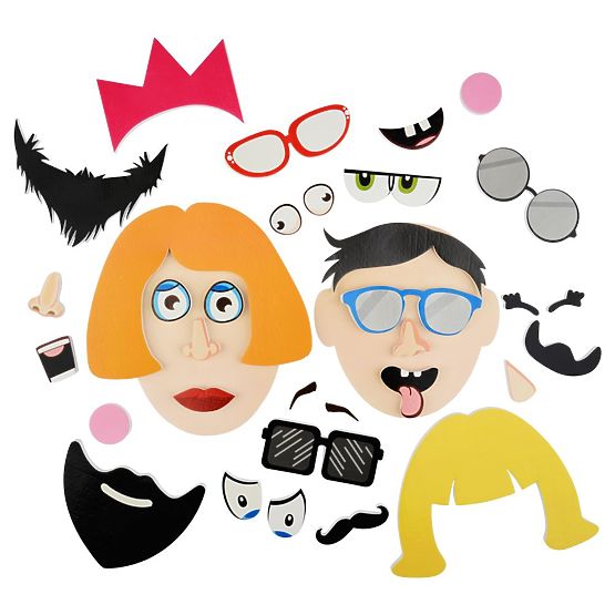 Kúpace samolepky - vtipné tváre