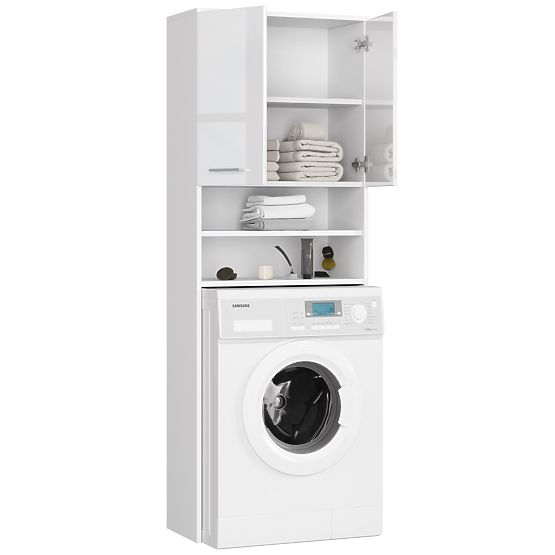 KÚPEĽŇOVÁ SKRINKA FIN NAD PRÁČKU BIELY LESK