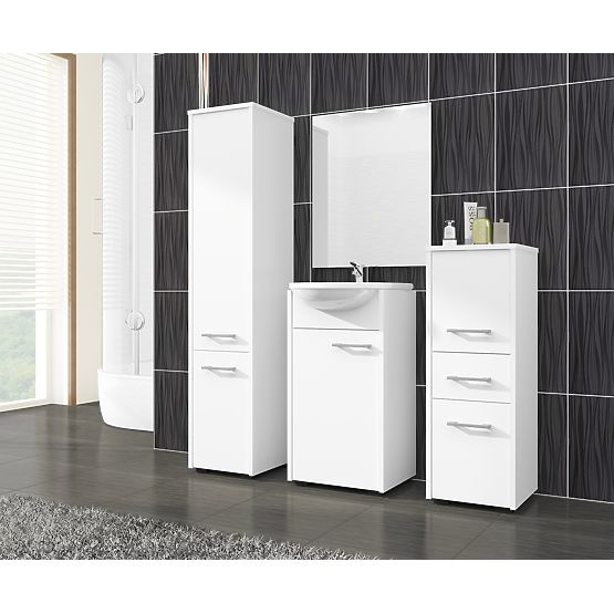 KÚPEĽŇOVÁ SKRINKA FIN STĹP 30 2D 140cm BIELA
