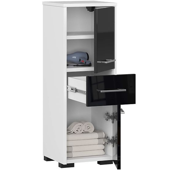 KÚPEĽŇOVÁ SKRINKA FIN STĹP 30 2D 1SZ 85cm PK ČIERNY LESK