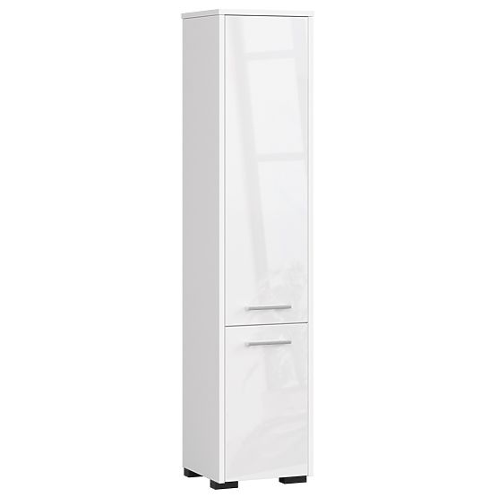KÚPEĽŇOVÁ SKRINKA FIN STOJAN 30 2D 140cm BIELY LESK