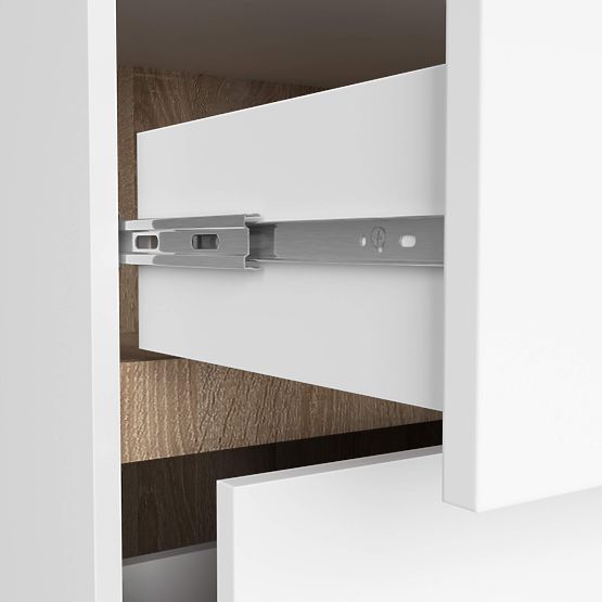 KÚPEĽŇOVÁ SKRINKA POD UMÝVADLO S OTVORMI VAMI W90 UM 2SZ 2P BIELA / DUB SONOMA