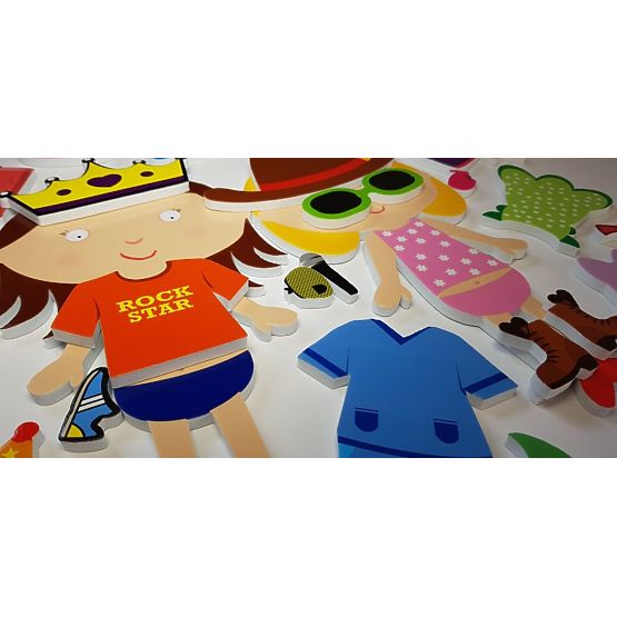 Kúpeľňové nálepky - vtipné oblečky