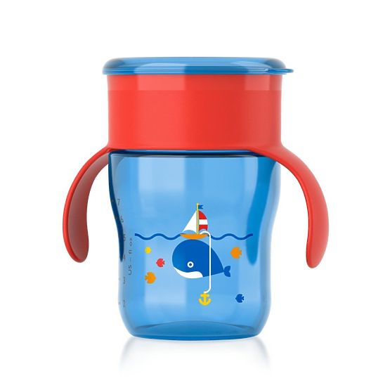 Kúzelný hrnček Avent 360 ° - 260ml modrý