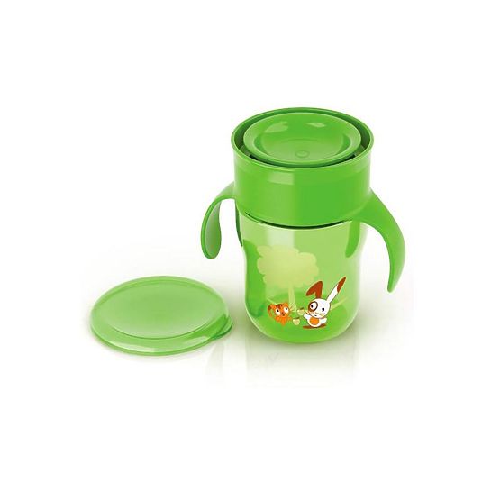 Kúzelný hrnček Avent 360 ° - 260ml zelený