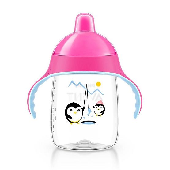Kúzelný hrnček Avent Pingu 340 ml ružový