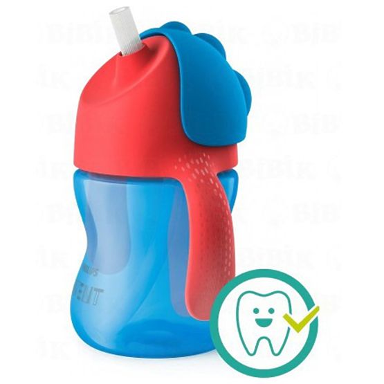 Kúzelný hrnček s ohybnou slamkou Avent 200 ml modrý