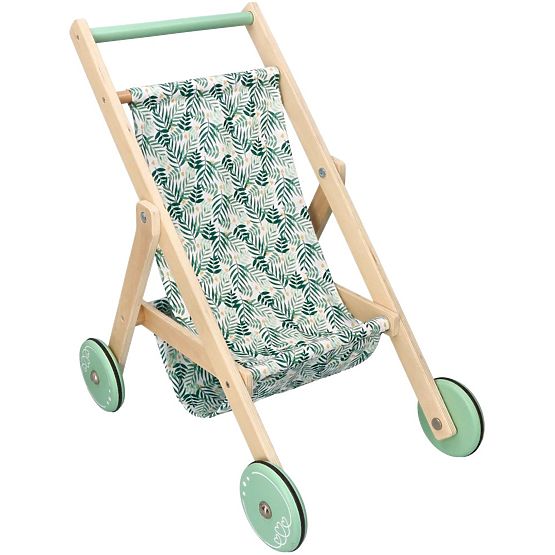 Ľahký drevený kočík pre bábiky