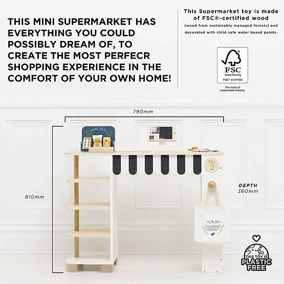 Le Toy Van Predajný stánok s pokladnicou a príslušenstvom