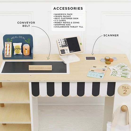 Le Toy Van Predajný stánok s pokladnicou a príslušenstvom