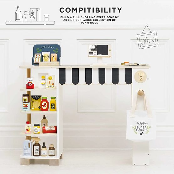 Le Toy Van Predajný stánok s pokladnicou a príslušenstvom