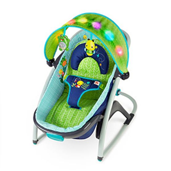 Lehátko Bright Starts Light Up Lagoon Rocker Napper