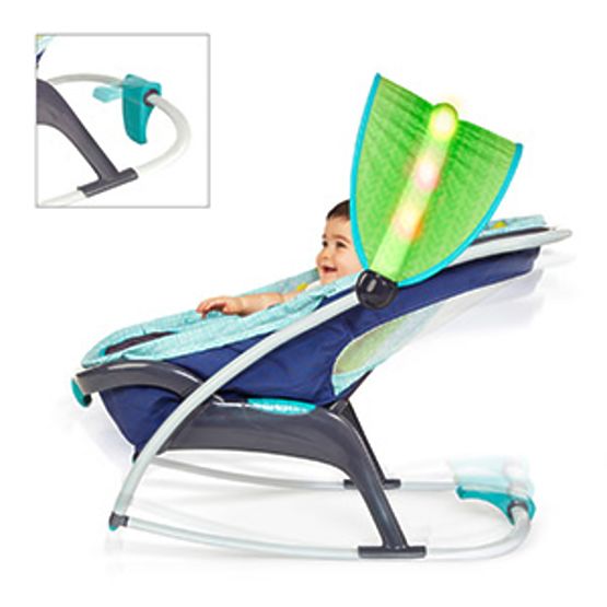 Lehátko Bright Starts Light Up Lagoon Rocker Napper