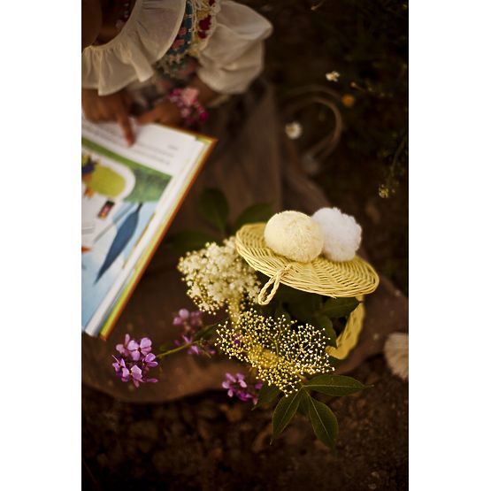 LILU Prútený košík žltý