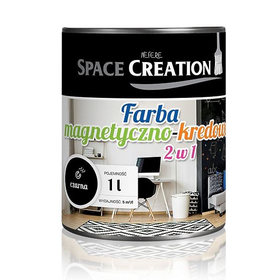 Magnetická a tabuľová farba - čierna