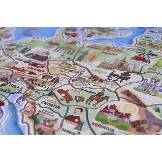 Magnetická mapa Európy XXXL