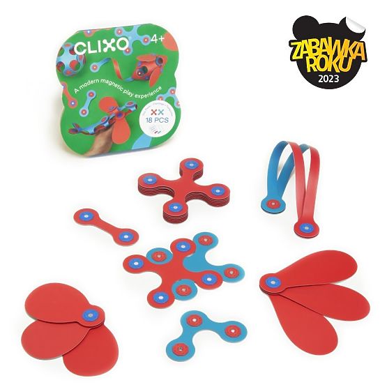 Magnetické kocky Clixo Itsy, Ružovo-Tyrkysové