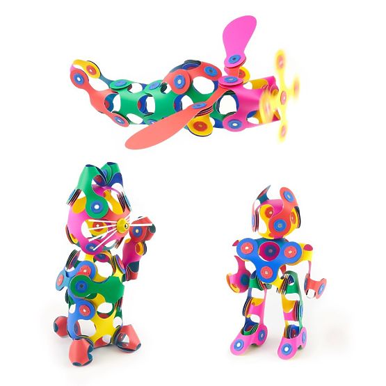 Magnetické kocky Clixo Super Rainbow, 60 prvkov