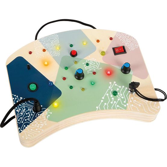 Manipulačná tabuľa s LED svetlami a prepínačmi