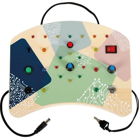 Manipulačná tabuľa s LED svetlami a prepínačmi