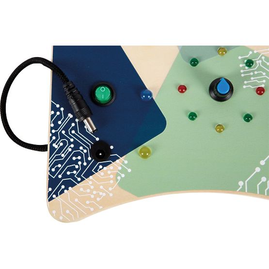 Manipulačná tabuľa s LED svetlami a prepínačmi