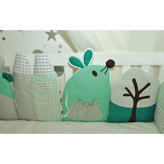 Mantinel do postieľky - mätový