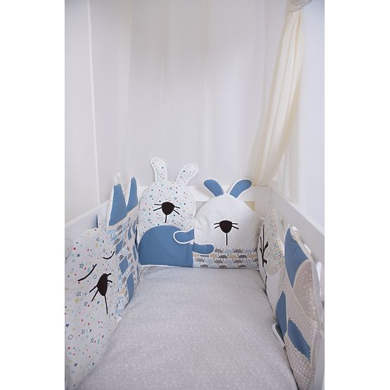 Mantinel do postieľky - modrý