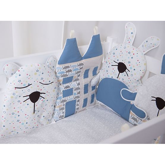 Mantinel do postieľky - modrý