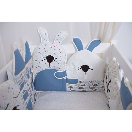 Mantinel do postieľky - modrý