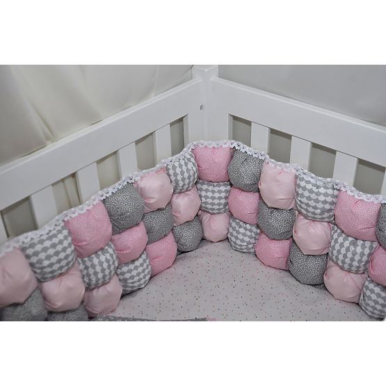 Mantinel do postieľky - ružový