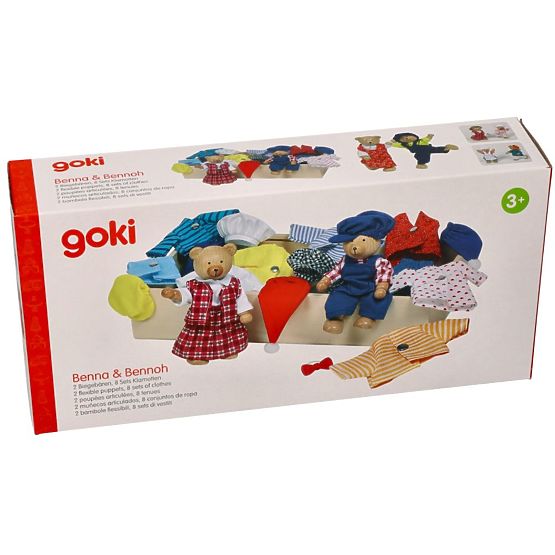 Medvedíky na obliekanie v drevenej krabičke