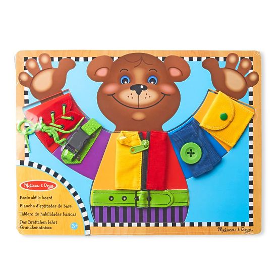 Melissa and Doug - Motorická tabuľa Obleč medvedíka