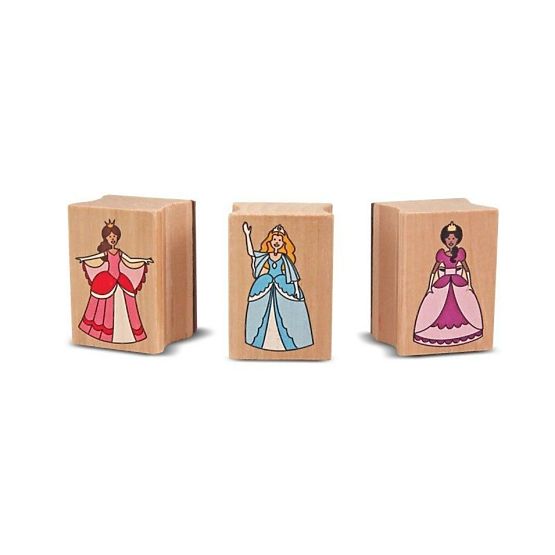Melissa & Doug - sada drevených pečiatok Princezná