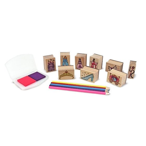 Melissa & Doug - sada drevených pečiatok Princezná