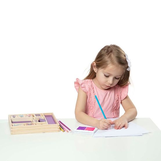 Melissa & Doug - sada drevených pečiatok Princezná