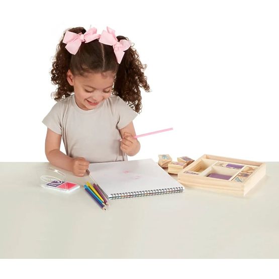 Melissa & Doug - sada drevených pečiatok Princezná