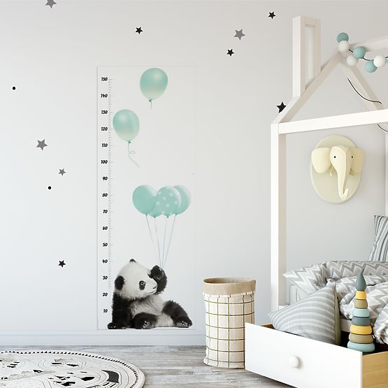 Mierka vzrastu DEKORNIK - panda-  mätová