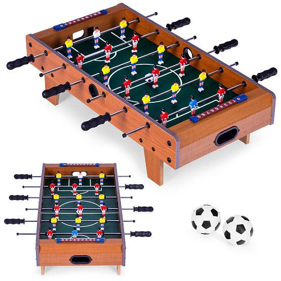 Mini stolný futbal 69x35,5 cm drevený stolný futbal ECOTOYS