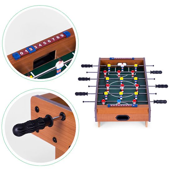 Mini stolný futbal 69x35,5 cm drevený stolný futbal ECOTOYS