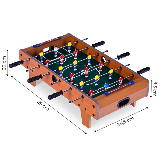 Mini stolný futbal 69x35,5 cm drevený stolný futbal ECOTOYS