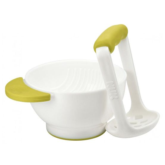 Miska NUK + puree mačkátko zelené