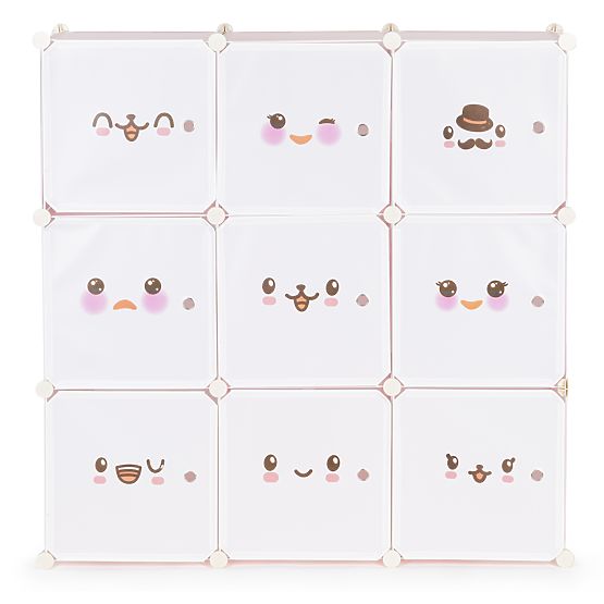 Modulárna detská skriňa s regálmi 9 políc