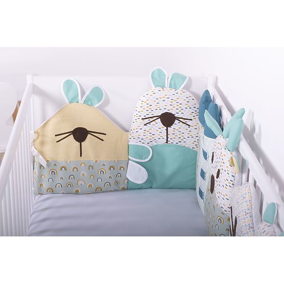 Modulový mantinel do postieľky Rainbow - mätový