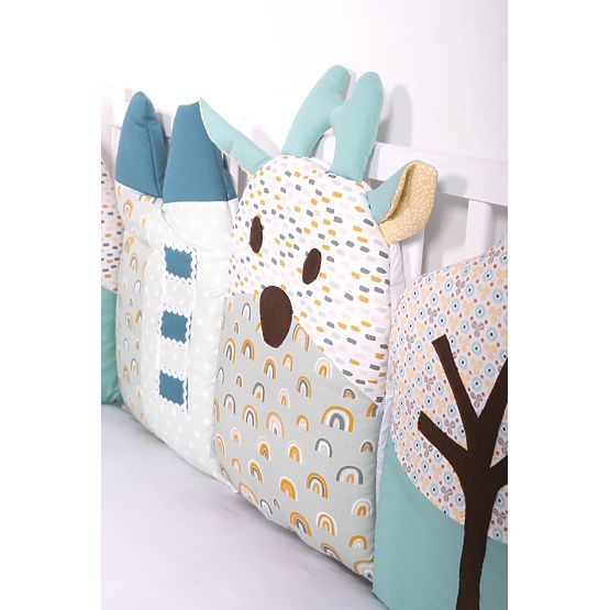 Modulový mantinel do postieľky Rainbow - mätový