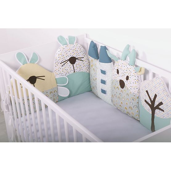 Modulový mantinel do postieľky Rainbow - mätový